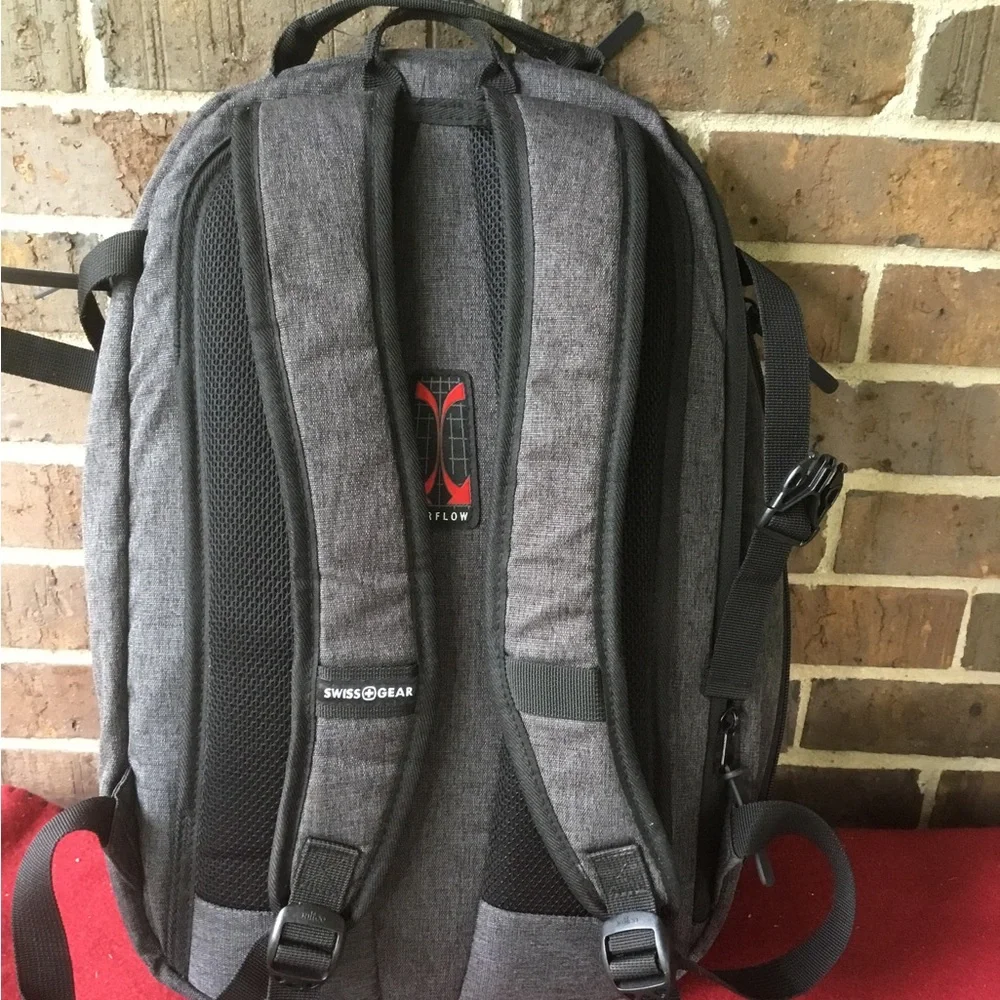 SwissGear Gray Heather Laptop Backpack with Black Accents